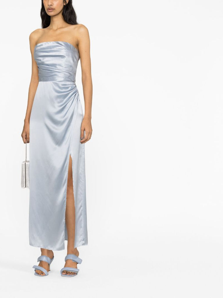 Grey Barrow Draped Silk Maxi Dress