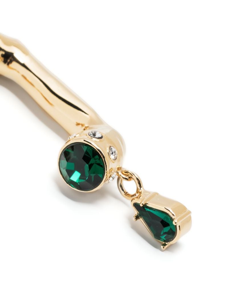 Gold-tone Mono Phone Drop Earring