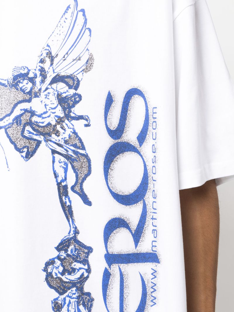 White Eros-print Cotton T-shirt