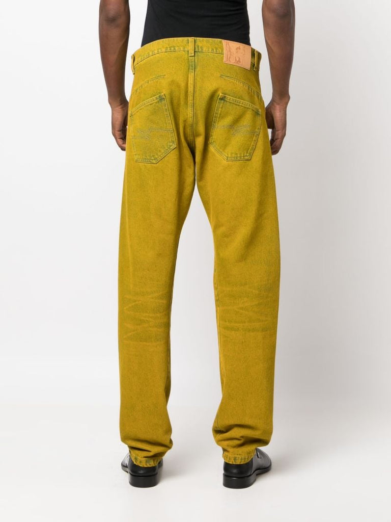 Yellow Straight Leg Jeans