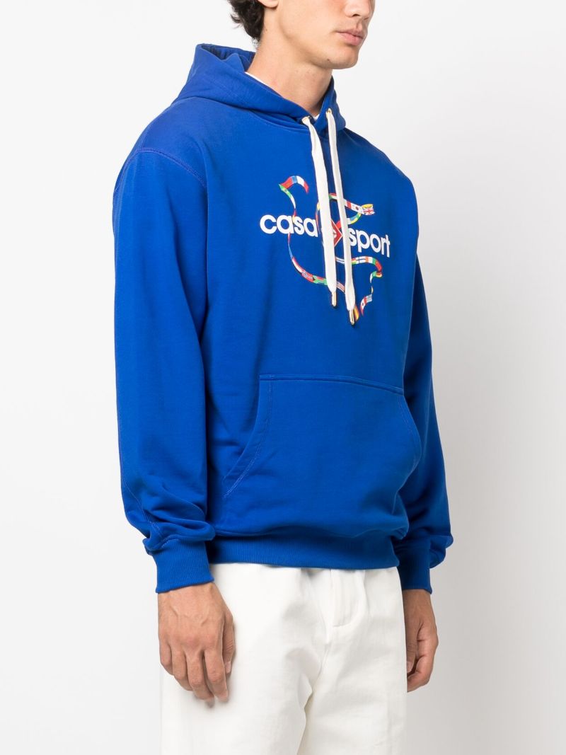Blue Casa Sport Organic-cotton Hoodie