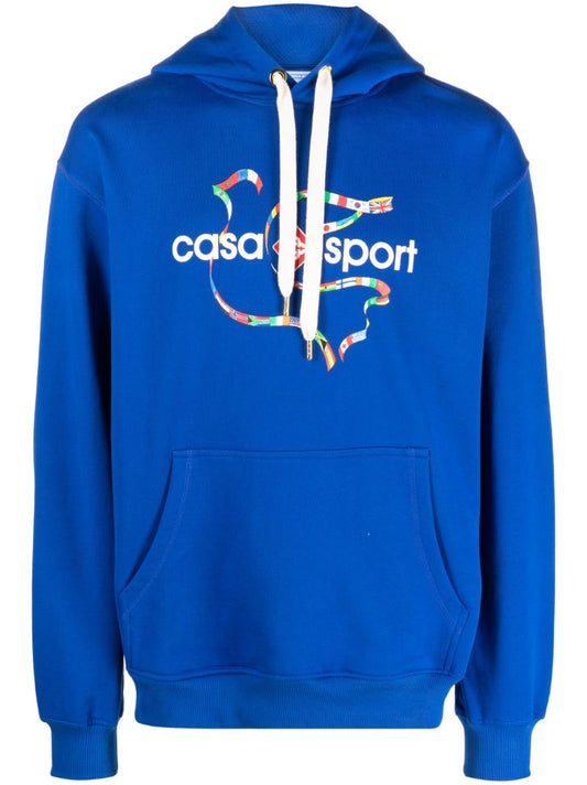 Blue Casa Sport Organic-cotton Hoodie