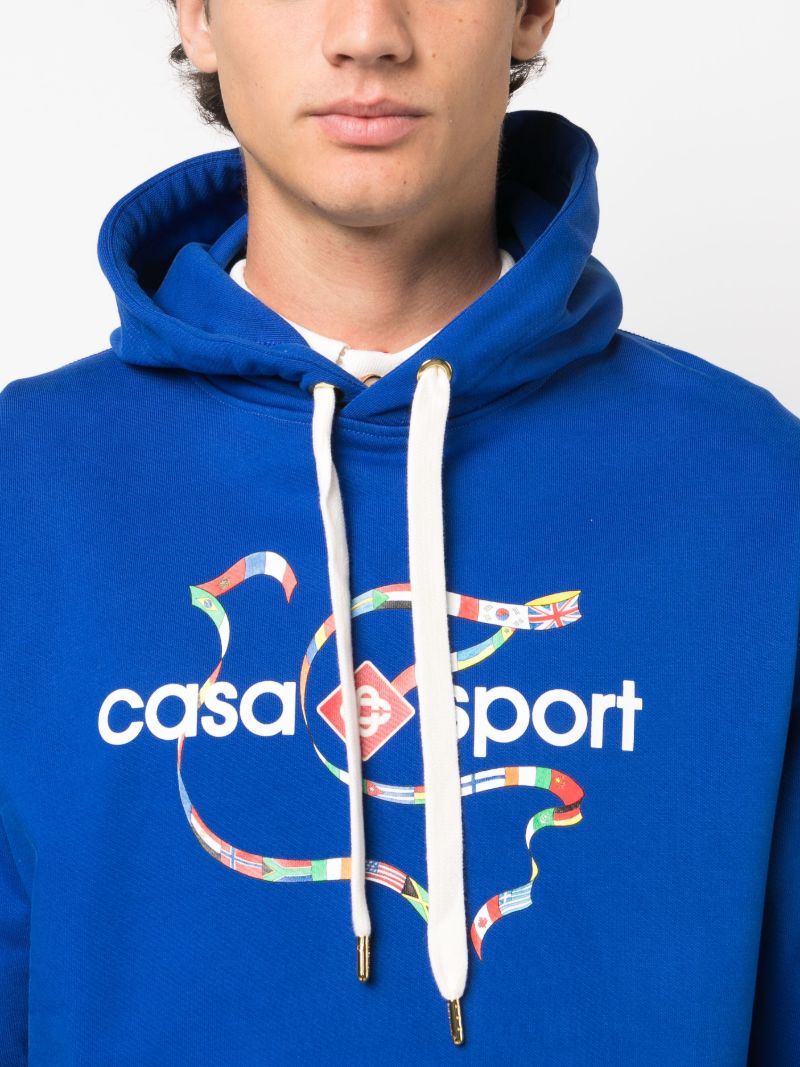 Blue Casa Sport Organic-cotton Hoodie