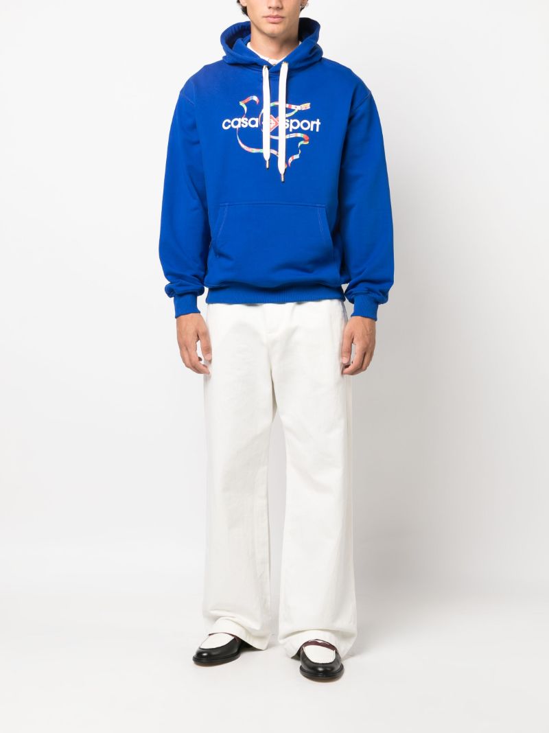 Blue Casa Sport Organic-cotton Hoodie