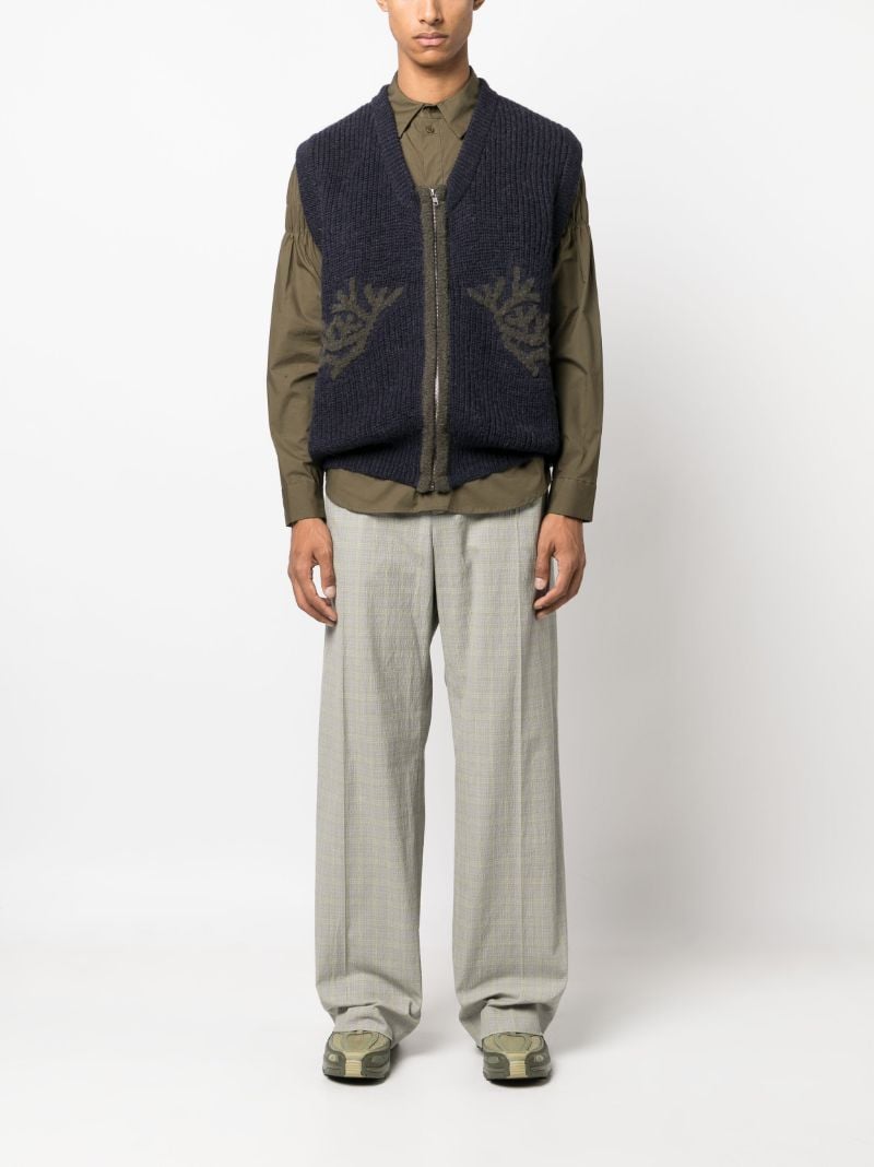 Blue Fundur Chunky-knit Wool Vest