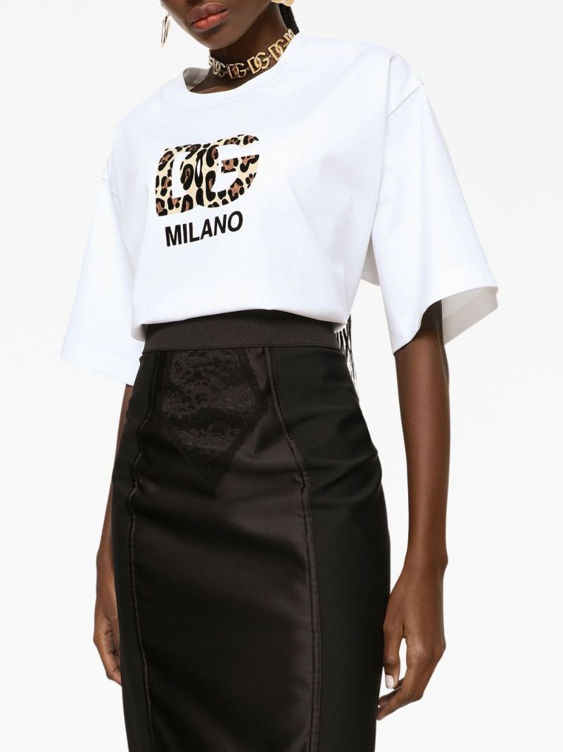 White Dg Logo-print T-shirt