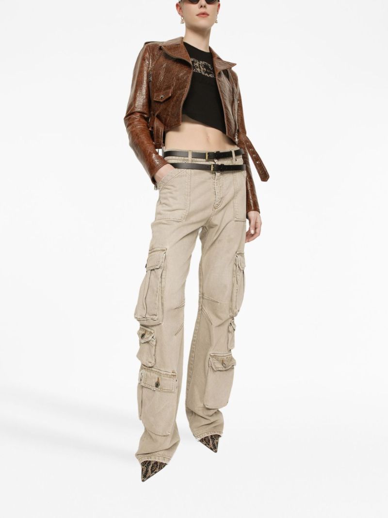 Neutral Logo-plaque Cargo Jeans