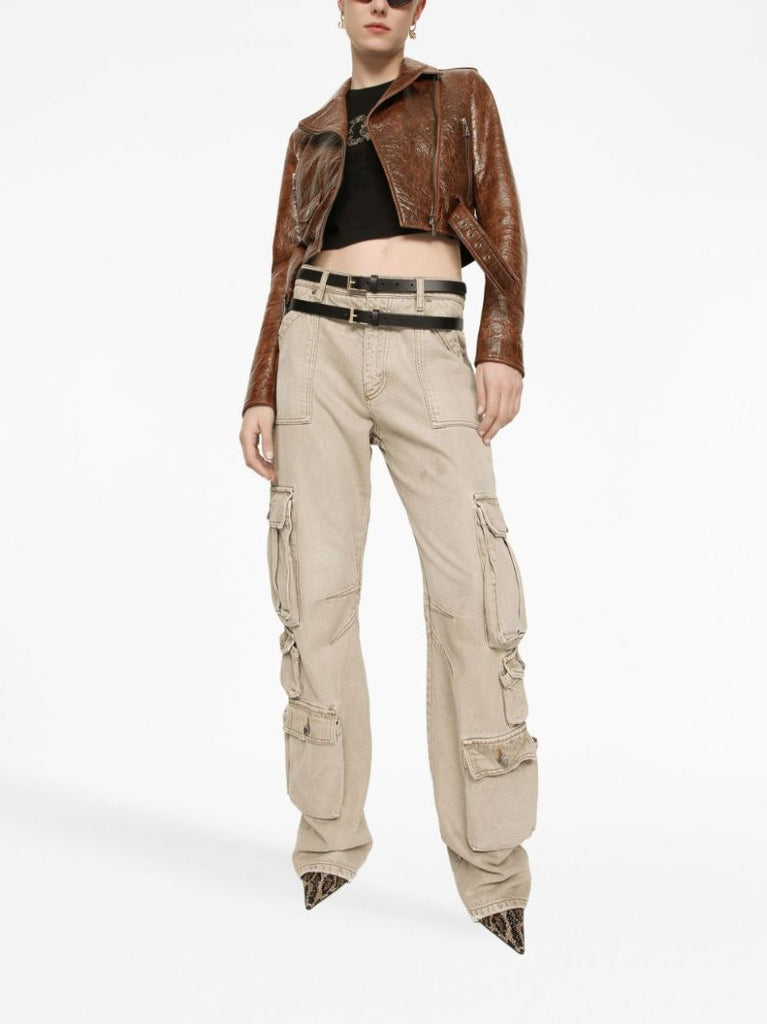 Neutral Logo-plaque Cargo Jeans
