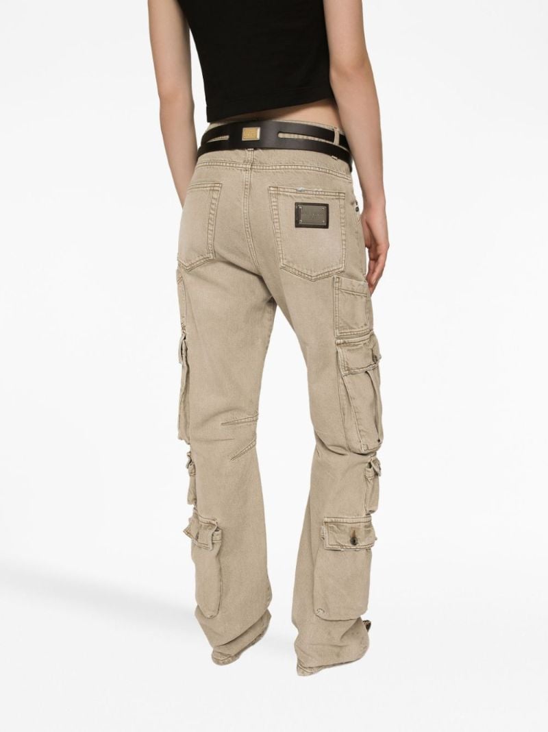Neutral Logo-plaque Cargo Jeans