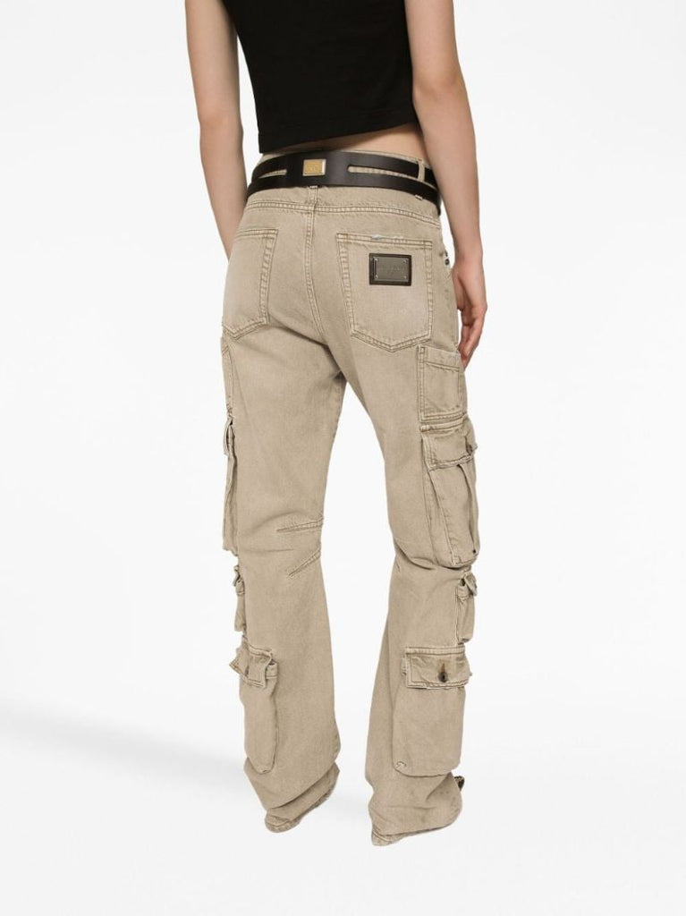 Neutral Logo-plaque Cargo Jeans