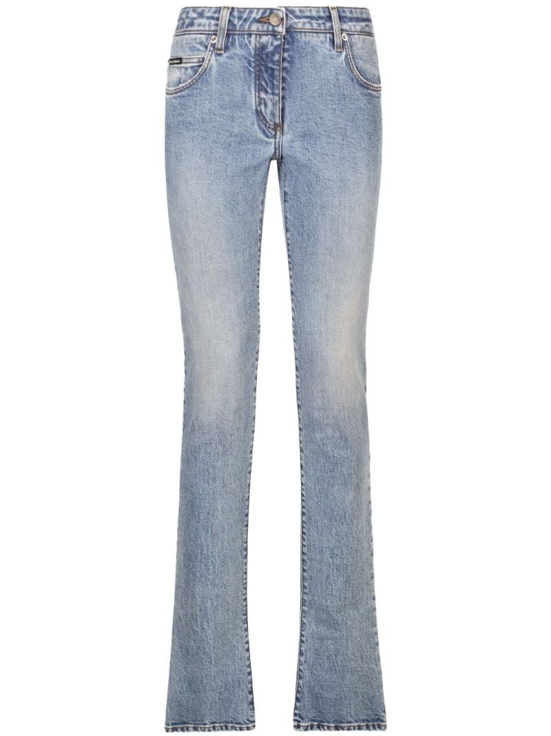 Blue Logo-plaque Bootcut Jeans