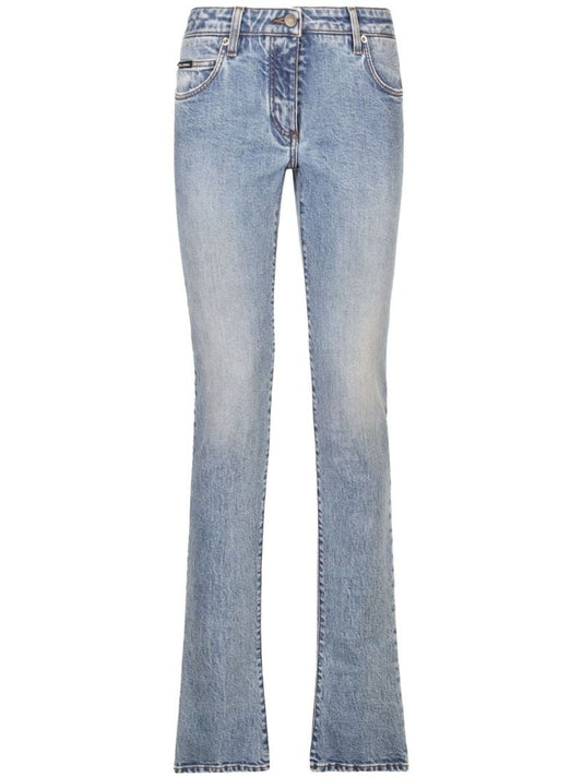 Blue Logo-plaque Bootcut Jeans