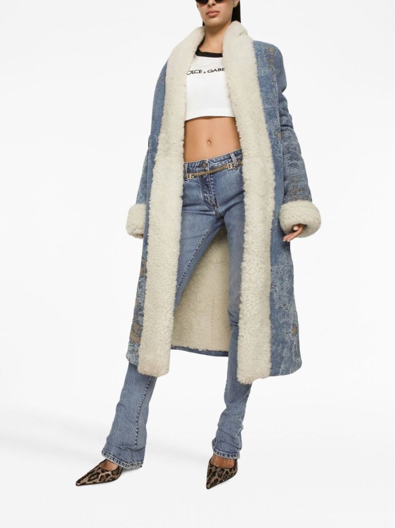 Blue Logo-plaque Bootcut Jeans