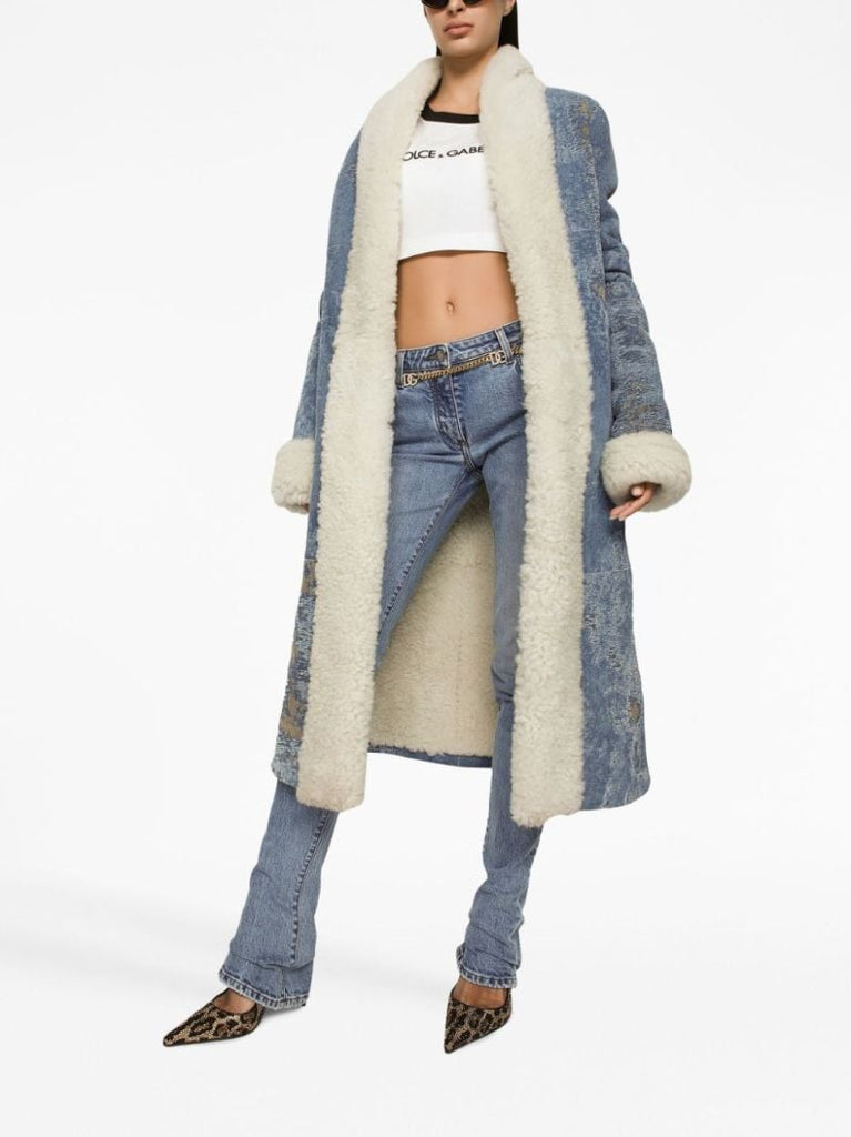 Blue Logo-plaque Bootcut Jeans