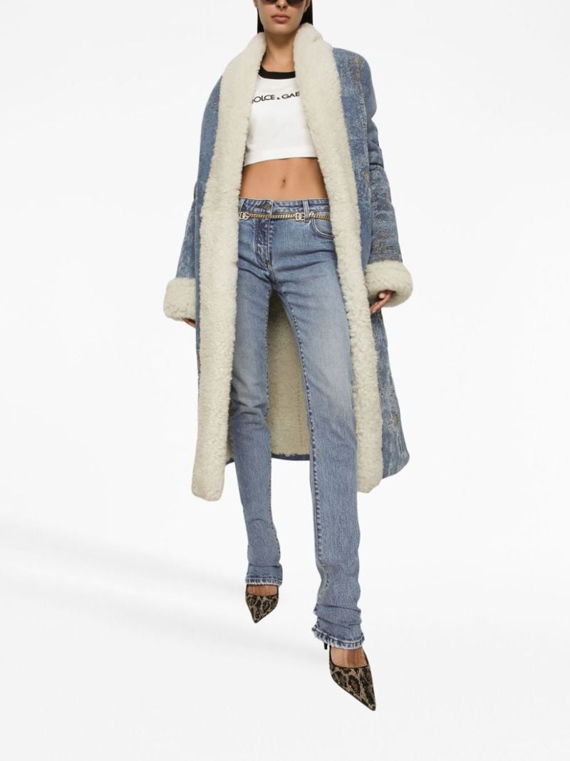 Blue Logo-plaque Bootcut Jeans
