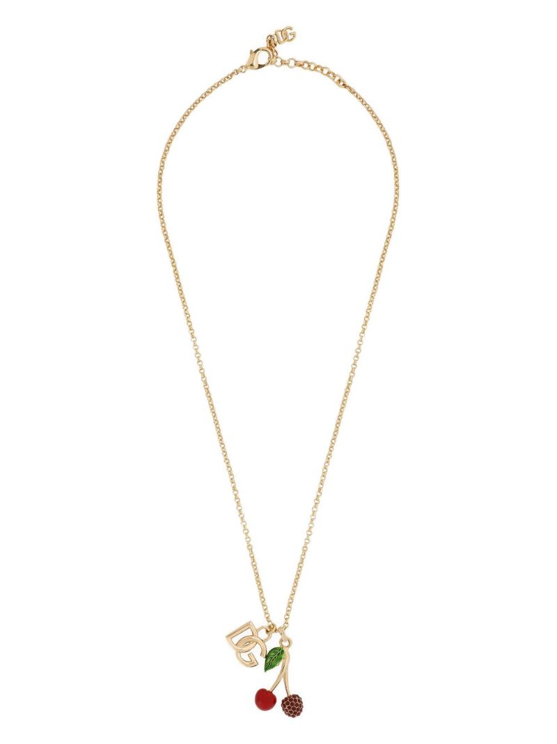 Gold-tone Logo-charm Necklace