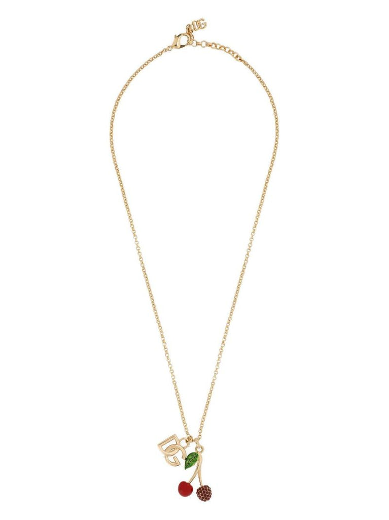 Gold-tone Logo-charm Necklace