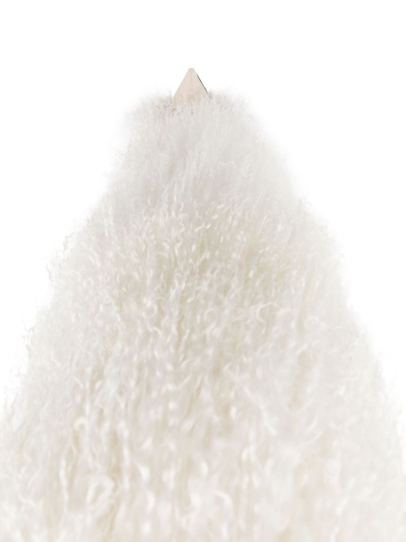 White Pointed-toe Furry Boots