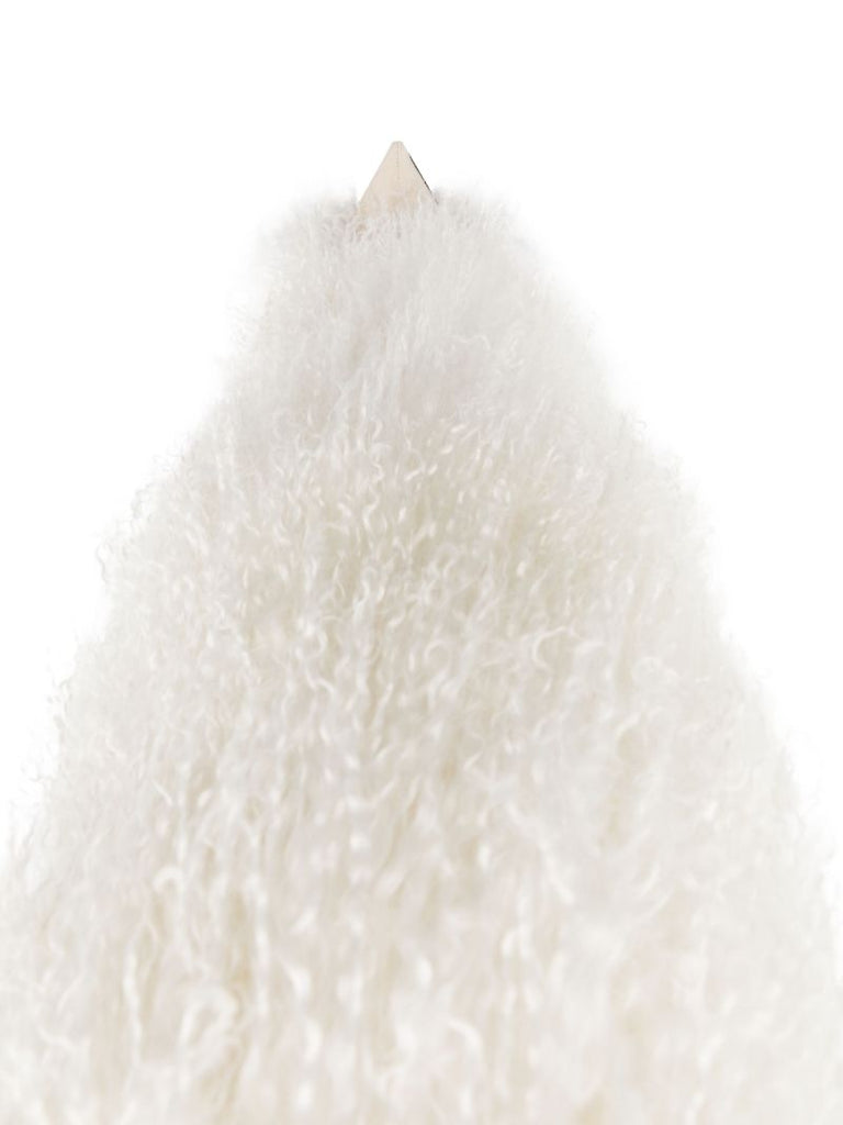White Pointed-toe Furry Boots