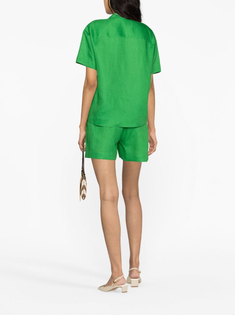 Green Prague Linen Shirt