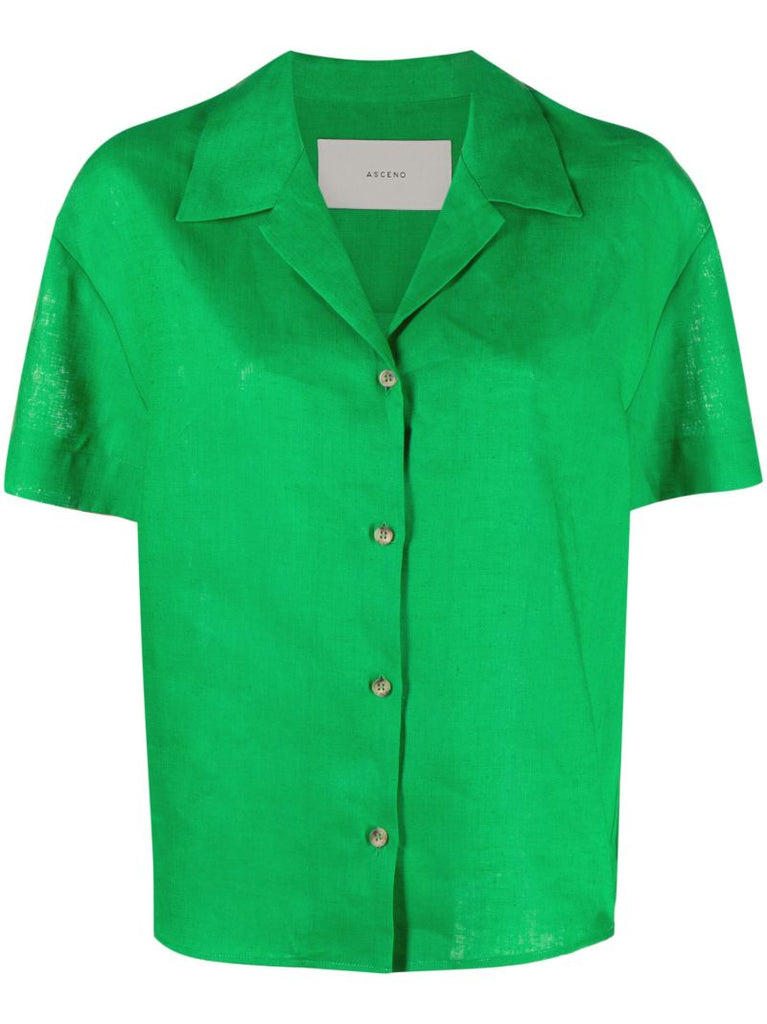Green Prague Linen Shirt