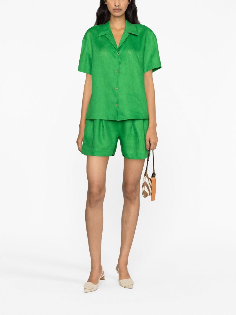 Green Prague Linen Shirt