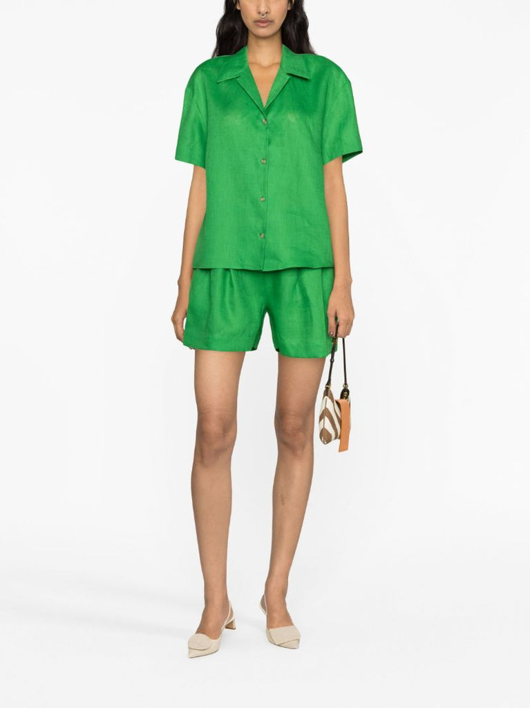 Green Prague Linen Shirt