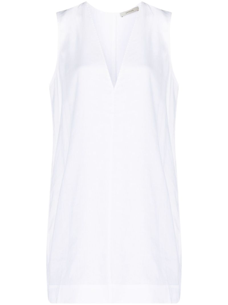 White Derya Linen Mini Dress