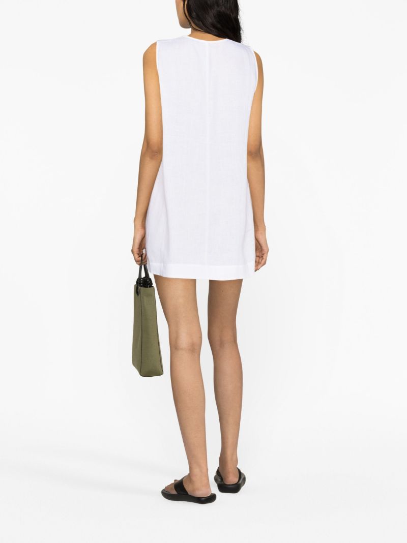 White Derya Linen Mini Dress