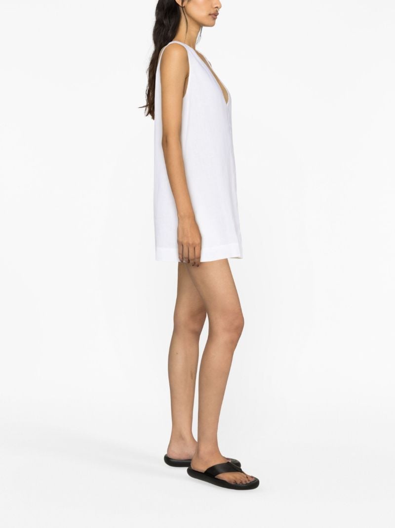 White Derya Linen Mini Dress