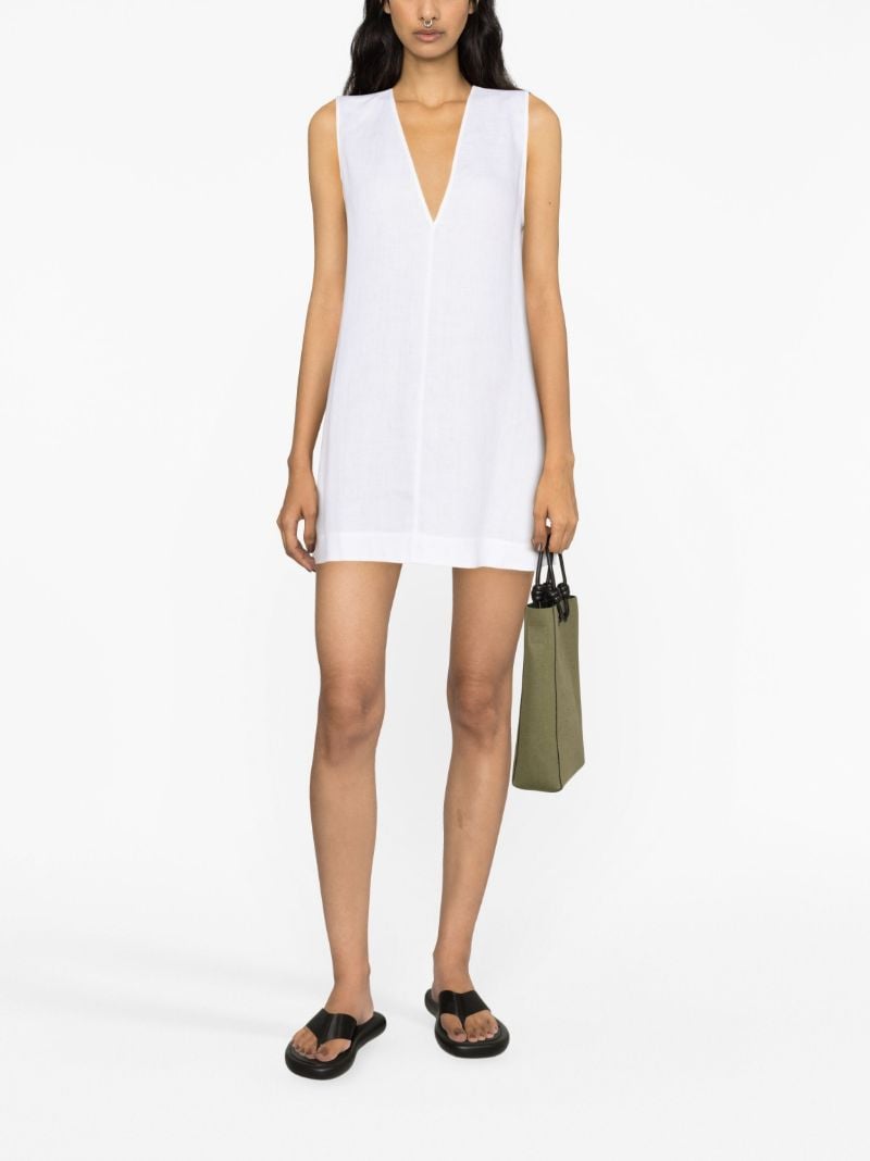White Derya Linen Mini Dress