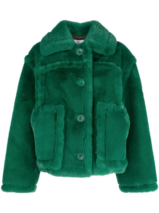 Green Xena Faux-fur Jacket