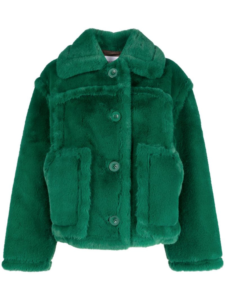 Green Xena Faux-fur Jacket