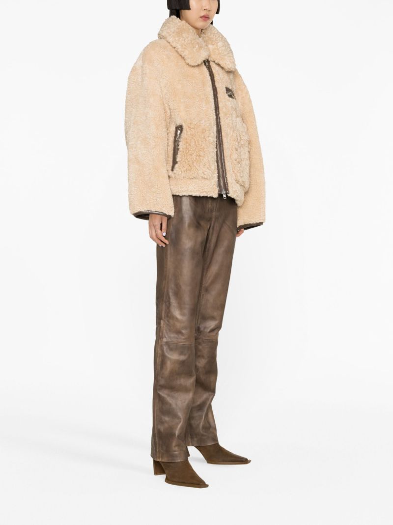 Neutral Joann Faux-shearling Jacket