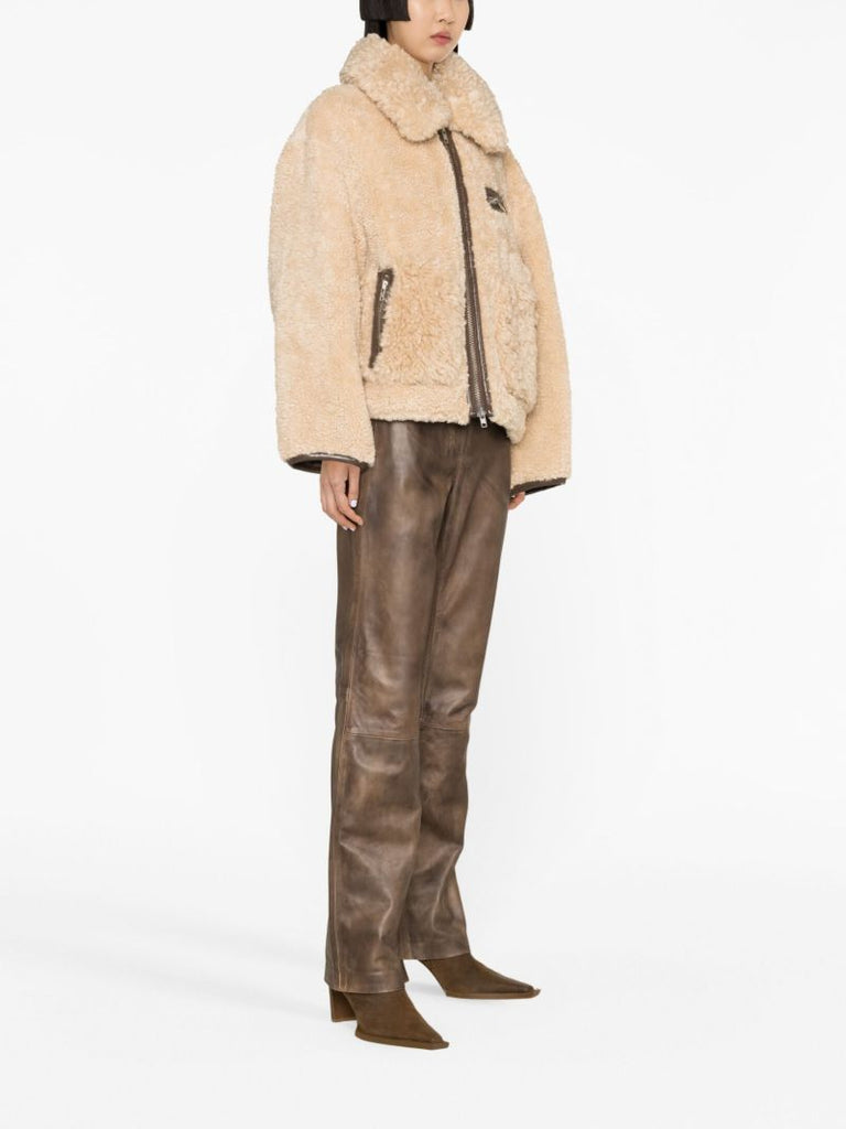 Neutral Joann Faux-shearling Jacket