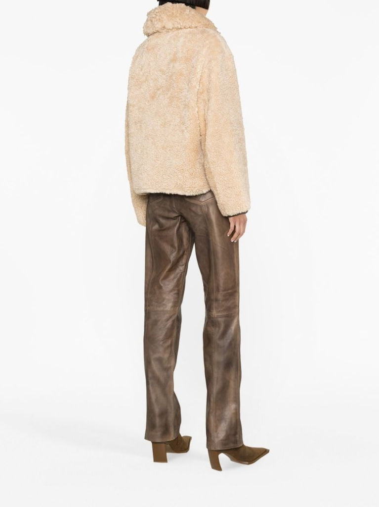 Neutral Joann Faux-shearling Jacket