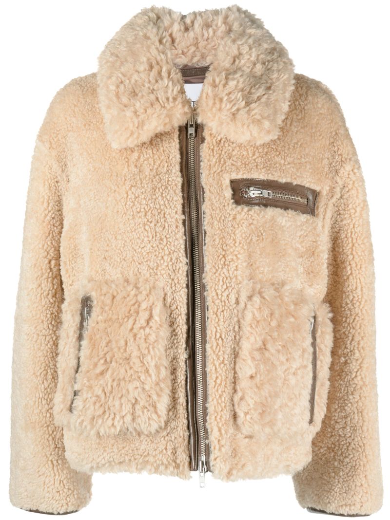 Neutral Joann Faux-shearling Jacket