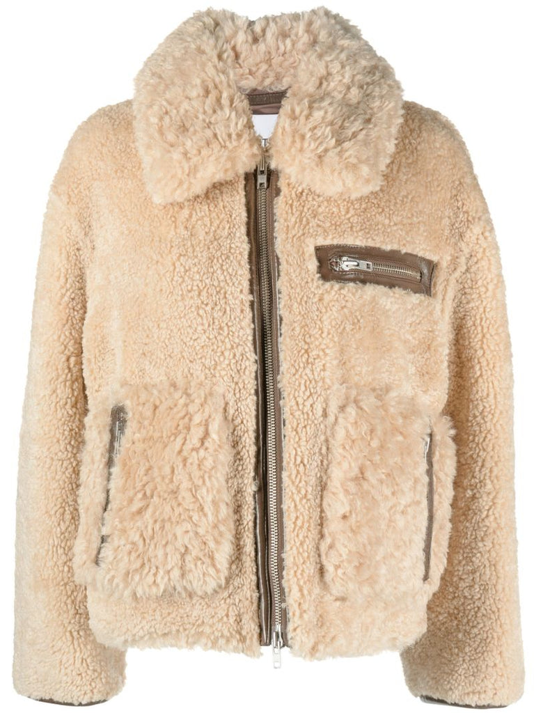 Neutral Joann Faux-shearling Jacket