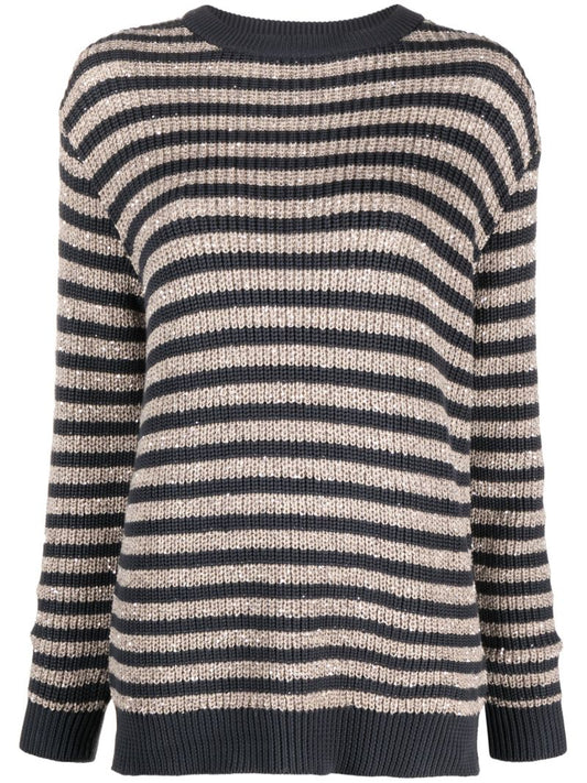 Blue Striped Sweater