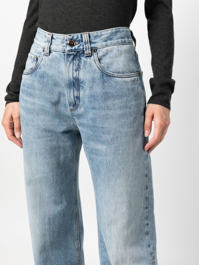 Blue High-rise Straigh Legs Jeans