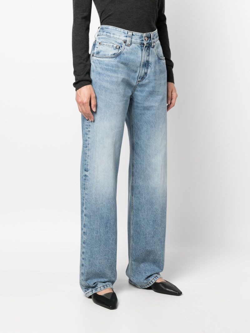 Blue High-rise Straigh Legs Jeans
