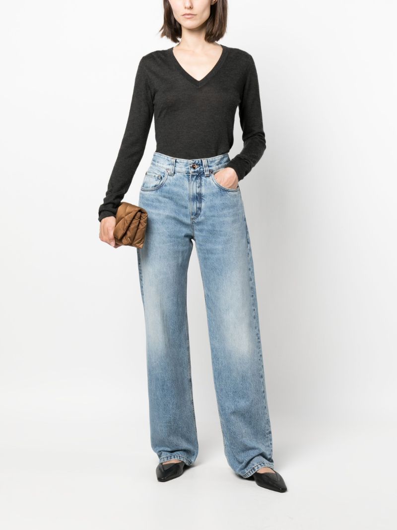 Blue High-rise Straigh Legs Jeans