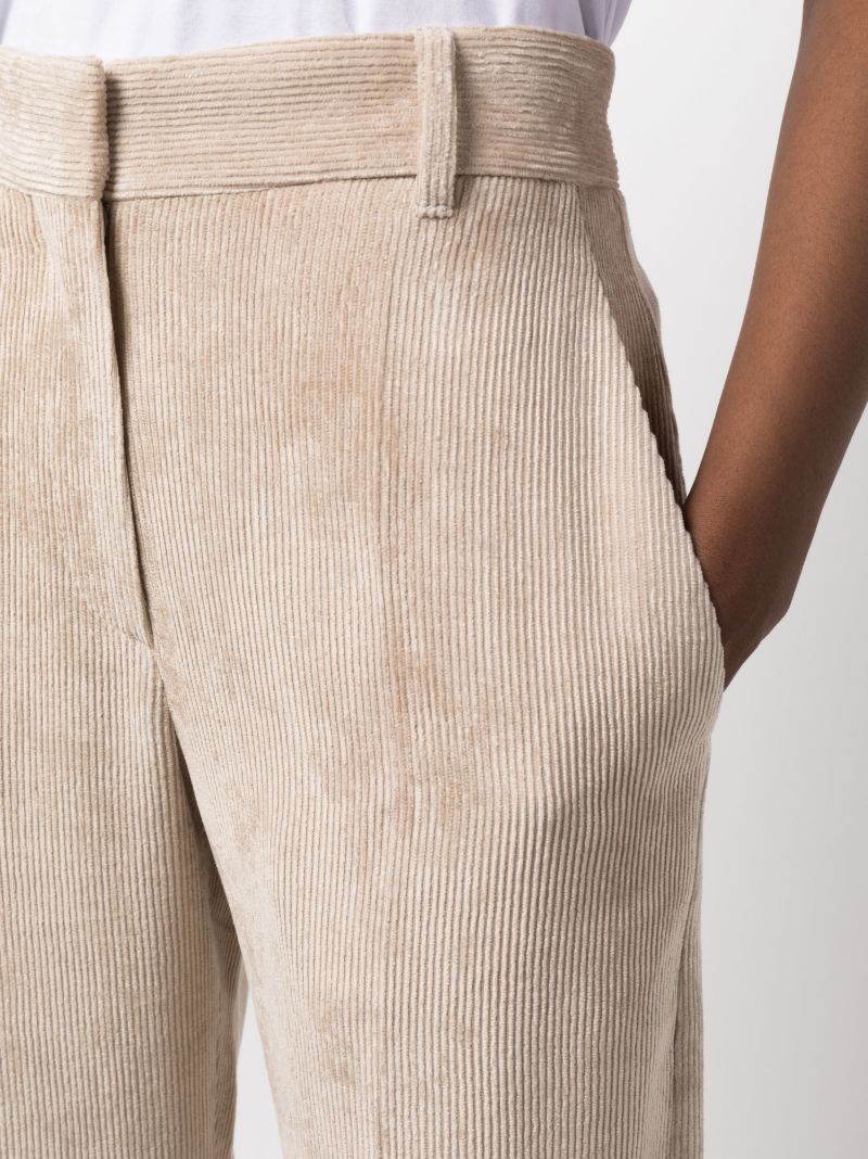 Neutral Corduroy Wide-leg Trousers