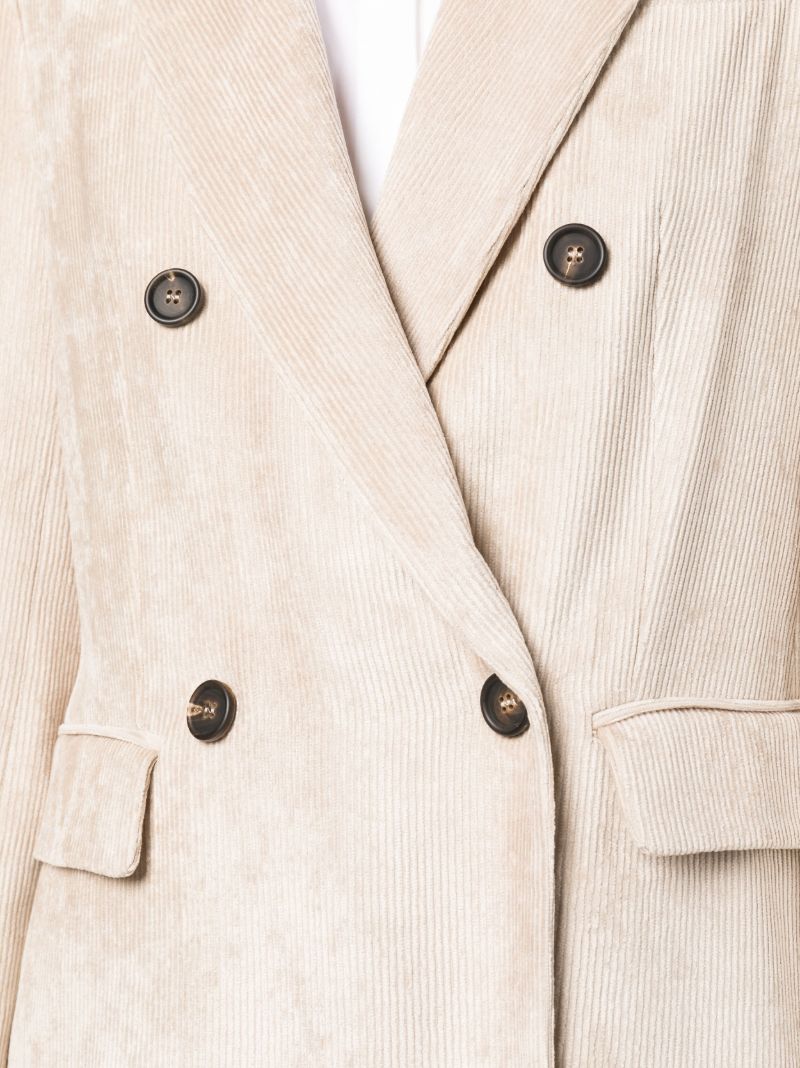 Neutral Hammered Corduroy Blazer