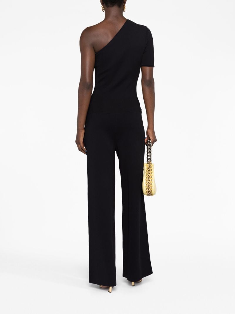 Black One-shoulder Wide-leg Jumpsuit