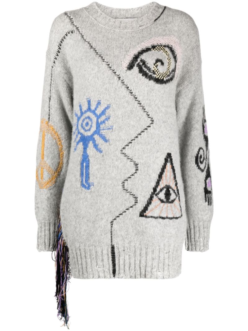 Grey Folk Embroidered Sweater