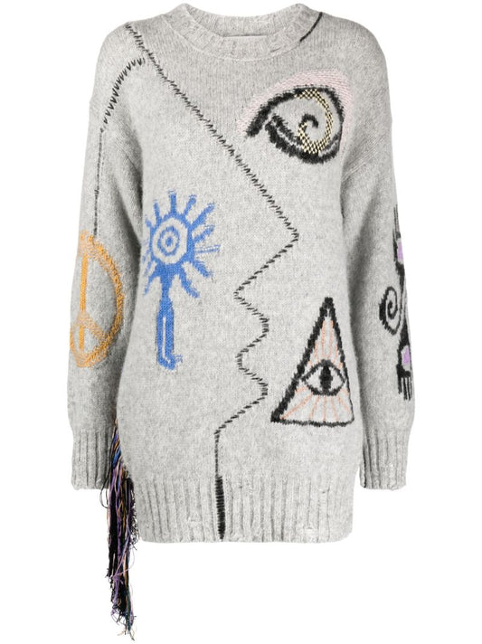 Grey Folk Embroidered Sweater