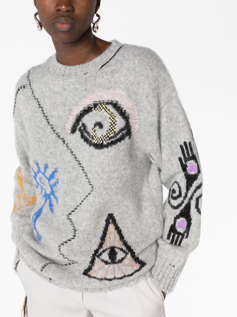 Grey Folk Embroidered Sweater