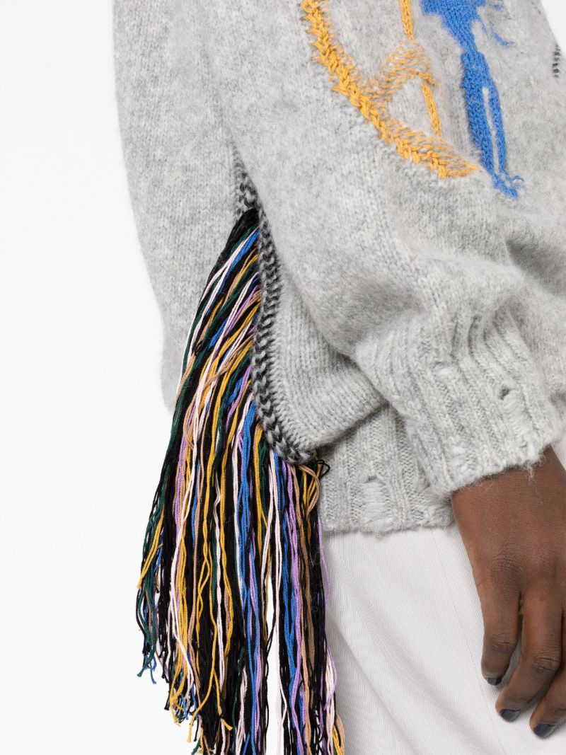 Grey Folk Embroidered Sweater