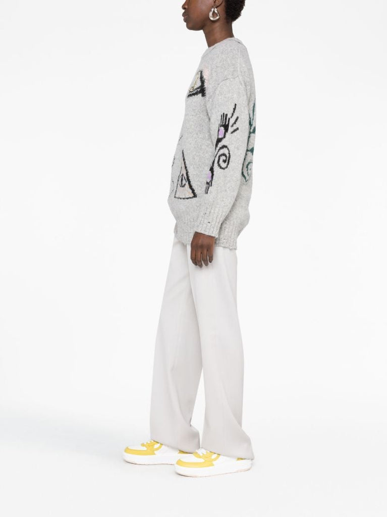 Grey Folk Embroidered Sweater